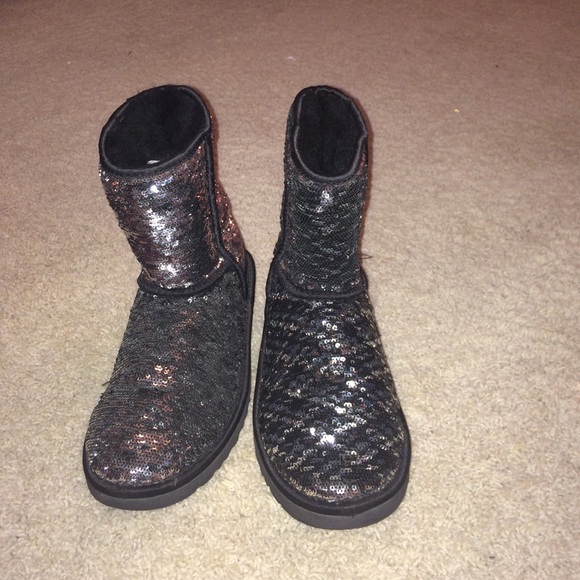 Black And Silver Reversible Uggs - image 1