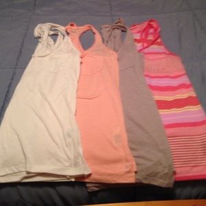 Set of four American Eagle racerback tanks, M