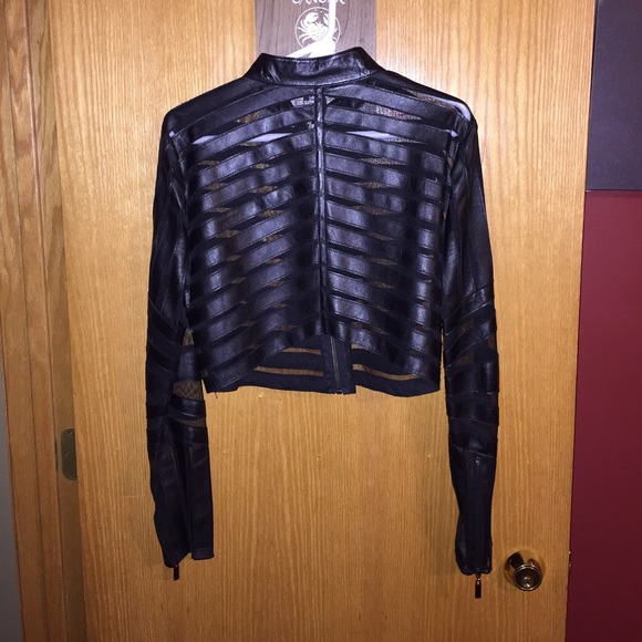 Women Bebe Crop Jacket Authentic Leather