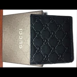 Gucci black leather Guccisima Wallet