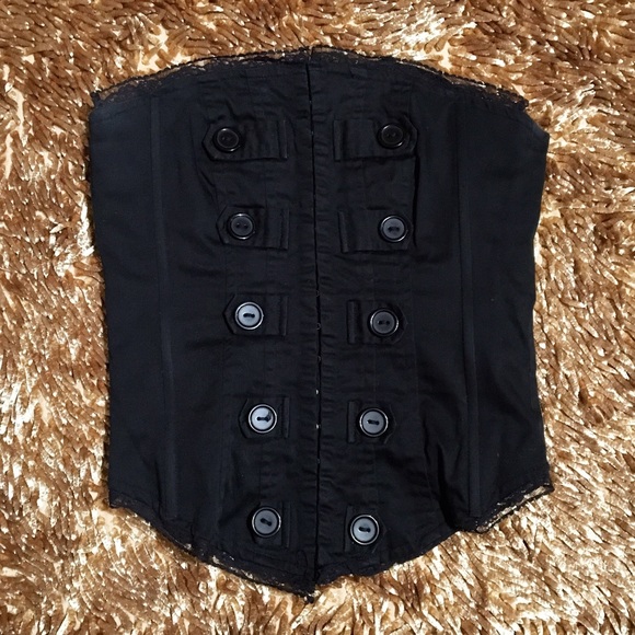 Corset Style Lace Back Bustier Top