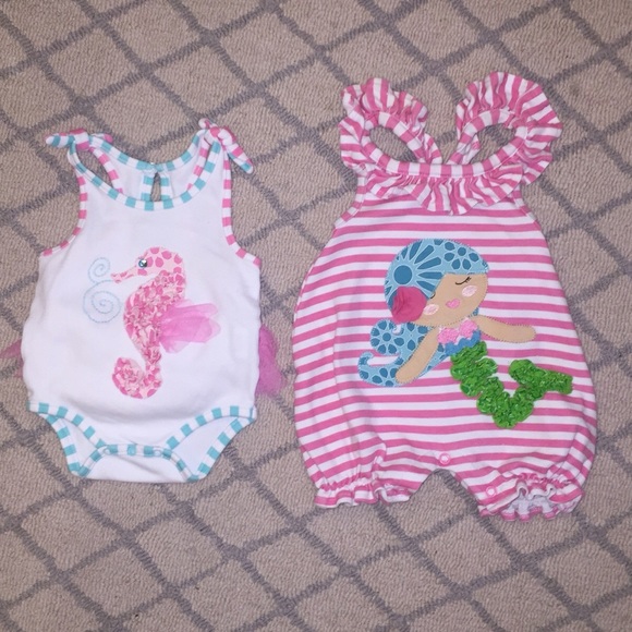 MUD PIE LOT! Baby girl clothes 3-6 and 0-6 months.