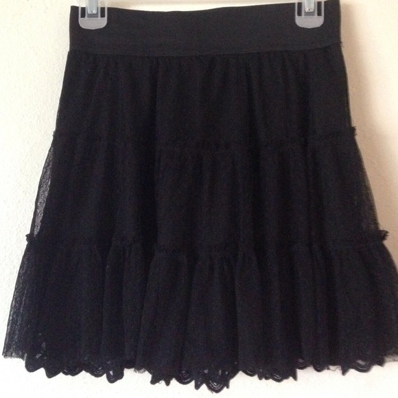 Black lace skirt
