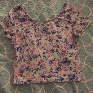 H&M floral crop top xs