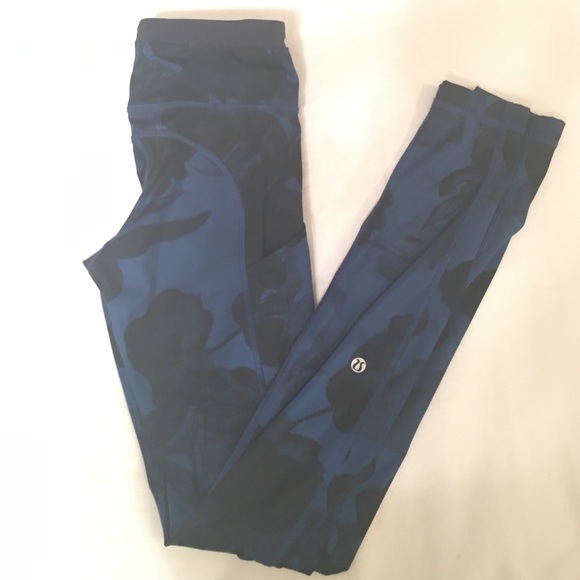 Lululemon Jumbo Inky Floral Speed Tights - Picture 1 of 4