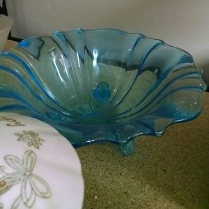 Blue candy dish