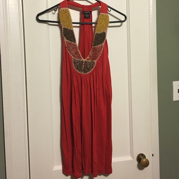 Beaded racer back top