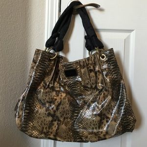 Simply Vera Wang snakeskin tote