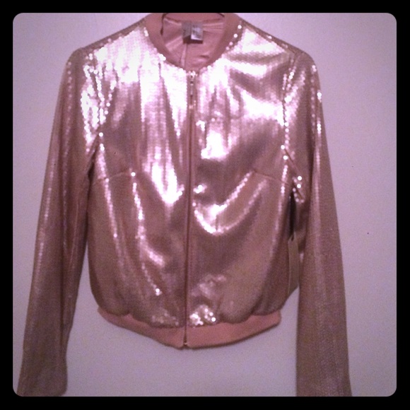 Peach sequin jacket