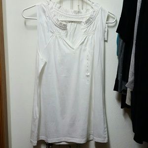 Brand new white Ann Taylor Loft sleeveless shirt