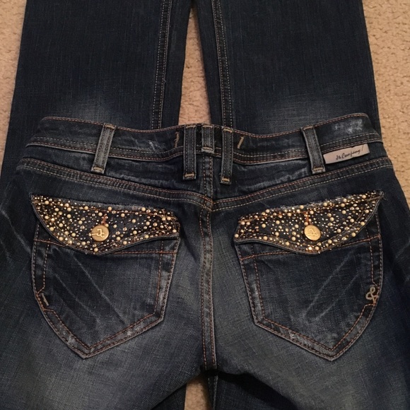 J & COMPANY JEANS. Embellished flap pockets. Sz 25 - Picture 4 of 4