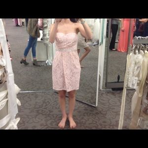 David's bridal blush dress that sparkles