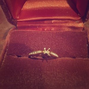 Diamond engagement ring.