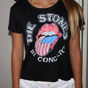 Rolling Stones Crop Top