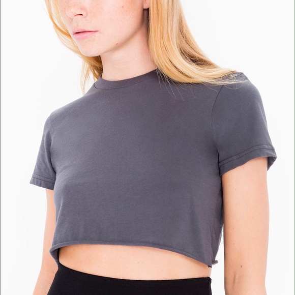 American Apparel Black Crop Top