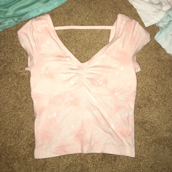 light pink crop top