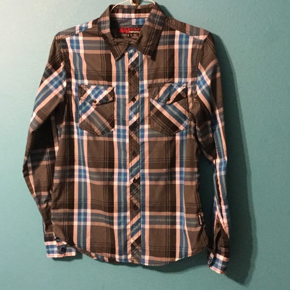 Distortion Other - 🎡 Mens small dress shirt dark pearl snaps
