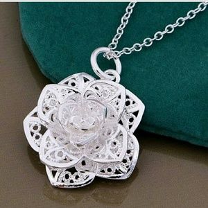 Sterling Flower Necklace