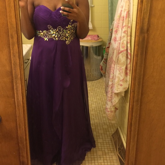 Dark Plum Prom Dress besides a little hem issues