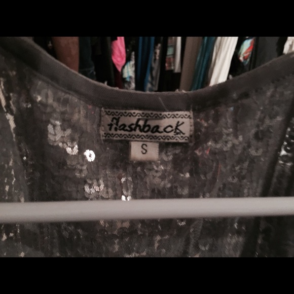 Super Fun Silver Sequin Shawl/Jacket - Picture 3 of 3