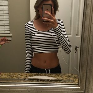 striped crop top