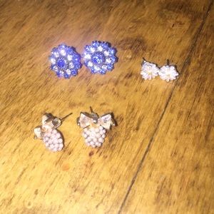 Three pairs of earrings