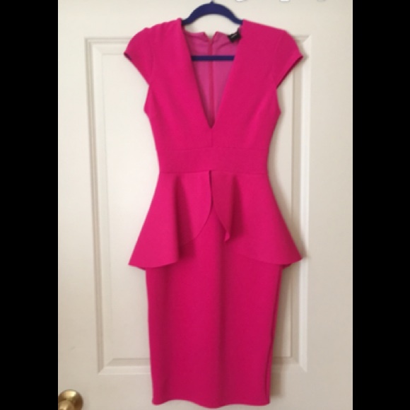 Stunning asos dress hot pink NWT