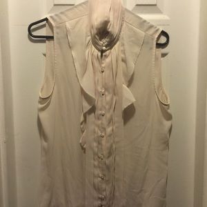 Ruffle cream blouse