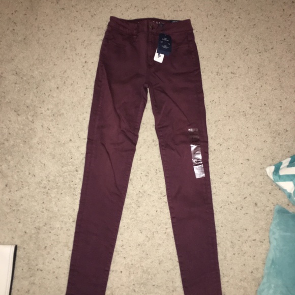Burgundy American Eagle Jeans
