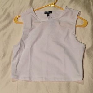 Express White Crop Top