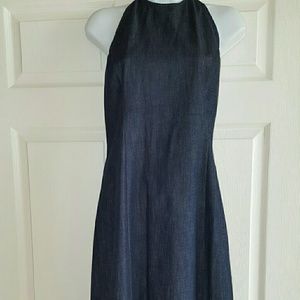 ANN TAYLOR JEAN HALTER DRESS