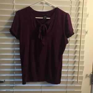 Plum business casual blouse