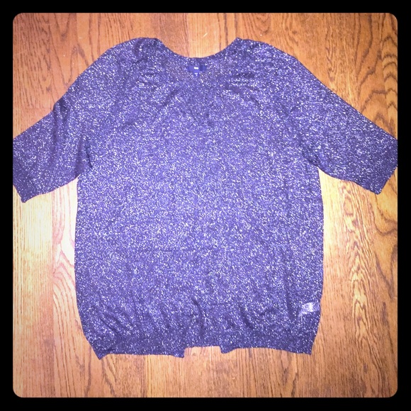 Gap sheer navy sparkle sweater size medium