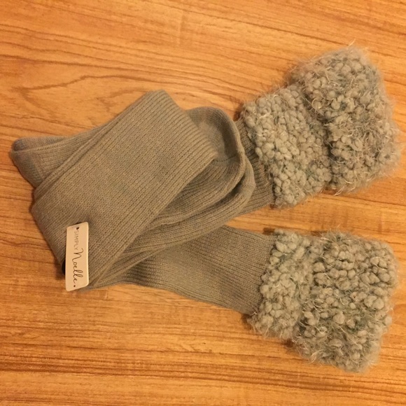 Grey Tall Sock Boot Cuffs