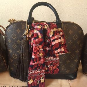 Authentic Louis Vuitton Alma Dark Navy Black Dyed