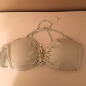 Victoria's Secret Mint/Gold V Bandeau Top