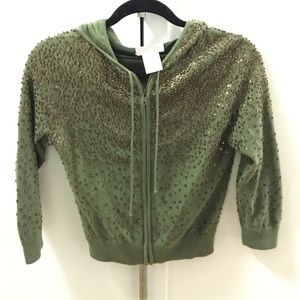 LaRok Cashmere Sequin Hoodie