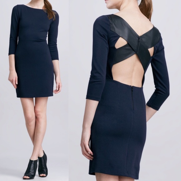 Alice + Olivia Leather X  Back Dress