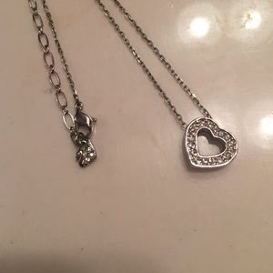 Swarovski silver heart necklace