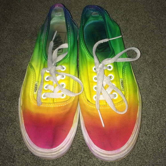 Rainbow tie dye vans