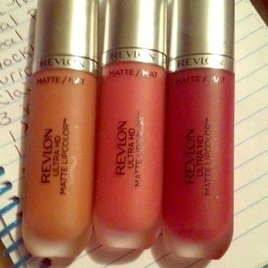 3 Revlon Ultra HD matte lip color