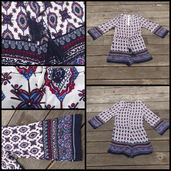 🌷LAST ONE🌷Bohemian Romper Bell Sleeve - Picture 6 of 6