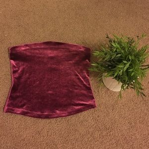 Velvet tube top