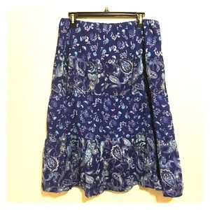 Blue Floral Skirt