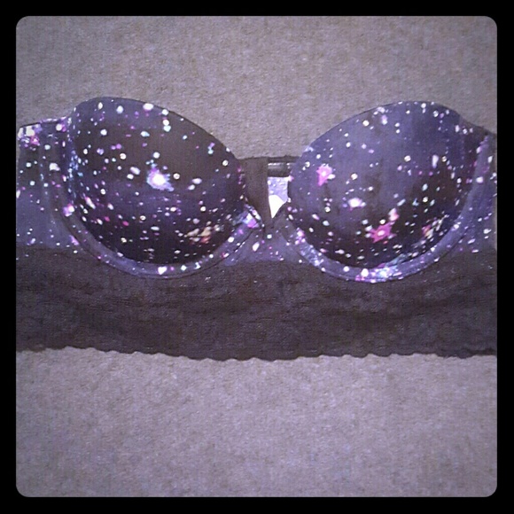 Longline multi-way galaxy print bra