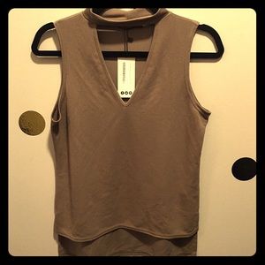 Boohoo Cutout High Neck Top