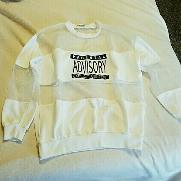 Alexander Wang Tops - White cotton and organza sweatshirt