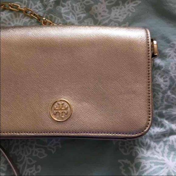 Tory Burch Gold Cross Body Bag - Picture 2 of 4