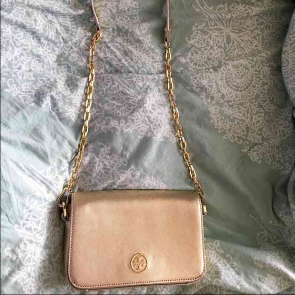 Tory Burch Gold Cross Body Bag - Picture 3 of 4