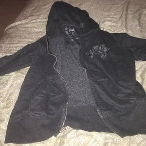 Gray Zodiac Sign Zip Up Jacket👽